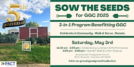 Sow the Seeds for GGC 2025: Five Year Anniversary!